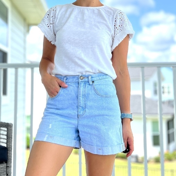 Anthropologie PEPIN Oversized White Cotton T-Shirt Frayed Sleeves Size XXS - Picture 10 of 10